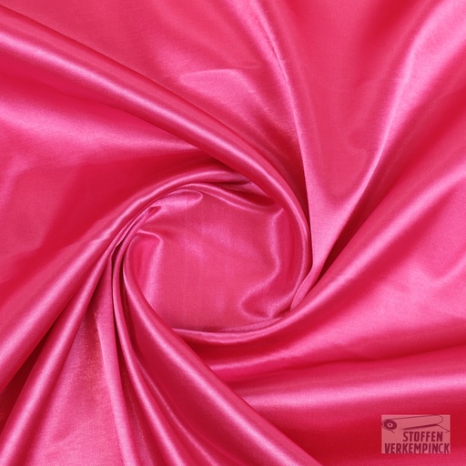 [ZA-005955-66] Satijn uni Pl/Co Geruwd Pink