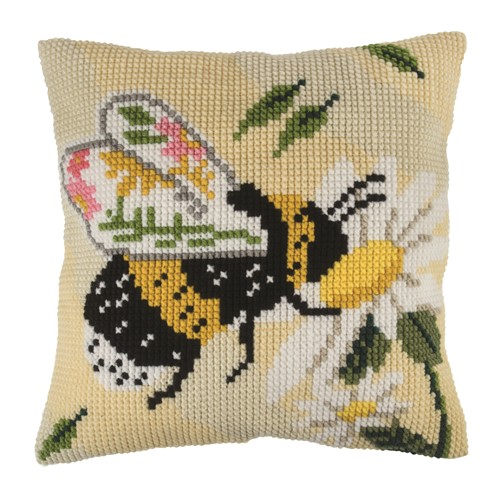 [DI-GSC58] Borduurpakket kussen 40cm x 40cm incl. kussenrug met rits : Bij