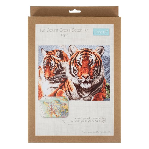 [DI-GCSP6] Kruissteek pakket 57cm x 44cm : Tijger