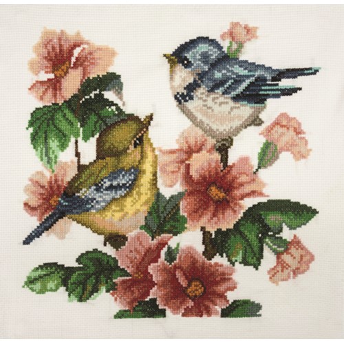 [DI-GCS95] Kruissteek pakket 36cm x 36cm : Spring Birds