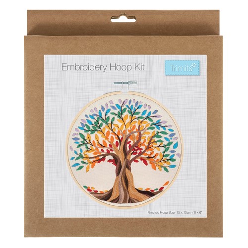 [DI-TCK079] Borduur kit met borduurring 15cm : Levensboom