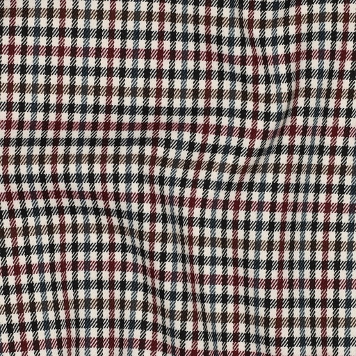 [VE-03036-052] Stretch Check Ecru/Wine/Petrol