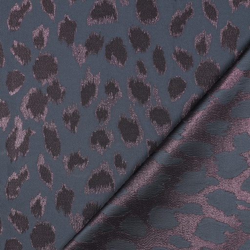 [VE-03677-001] Jacquard Glitter Animal Skin Grey/Rose