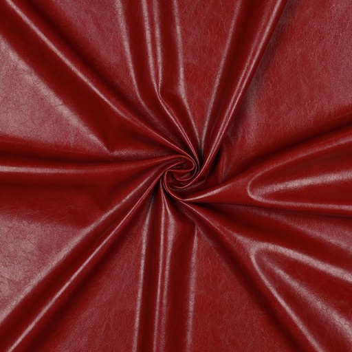 [VE-03684-006] Stretch Imitatieleer Shiny Ruby Red