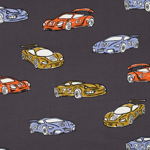 [VE-05055-007] French Terry Racecars Grey