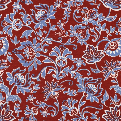 [VE-05099-007] Punta di Roma Paisley Flowers Bordeaux