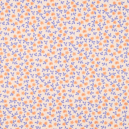 [VE-05159-009] Poplin Bio Flowers Peach