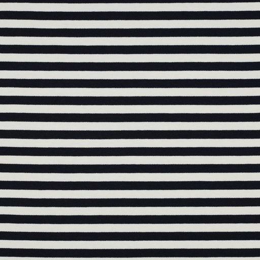 [VE-04584-001] French Terry Yarn Dyed 1 cm. Stripes Navy/Off White