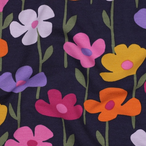 [VE-05572-003] French Terry Floral Indigo
