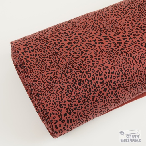 [POL-FM458035-60] Jogging Print Bio Cotton Leopard Terra