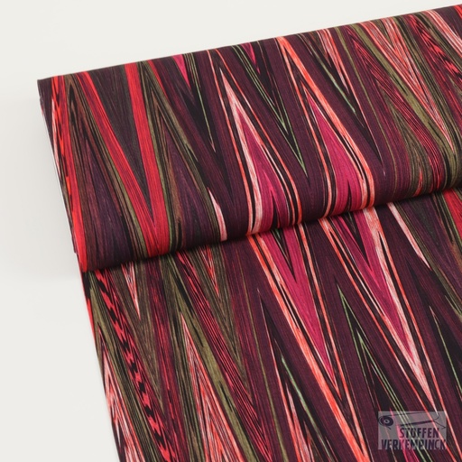 [QT-P10020-170] Jersey Viscose Digital Stripes Fuchsia