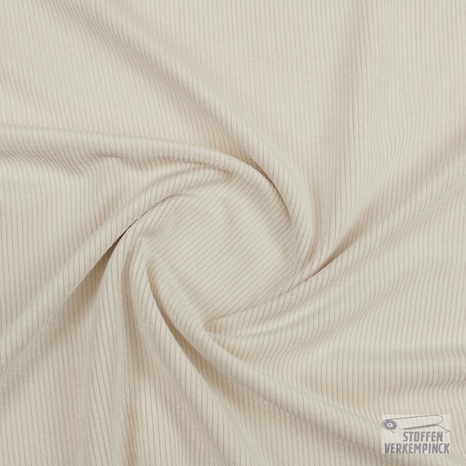 [QT-Q22306-511] Stretch Corduroy Washed Ecru