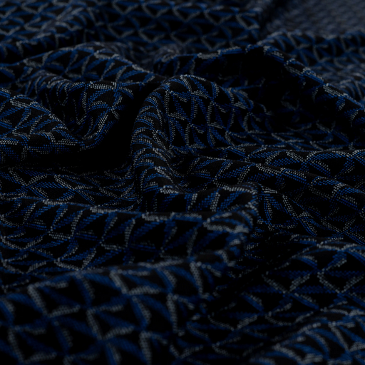 [QT-Q22807-980] Jersey Jacquard Marilyn Retro Navy