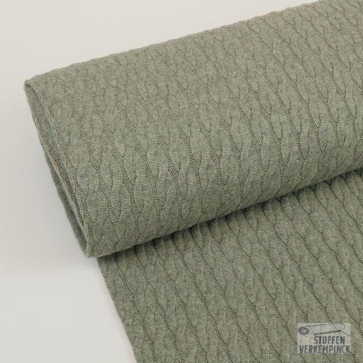 [QT-Q22832-281] Jersey Nordic Cable Light Khaki