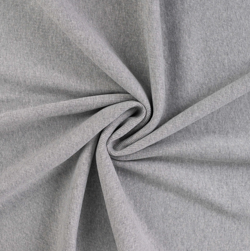 [QT-RS0368-165] Boordstof 2/1 Rib light Grey Melange