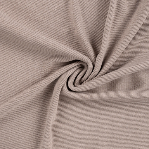 [QT-RS0368-530] Boordstof 2/1 Rib light Taupe Melange 