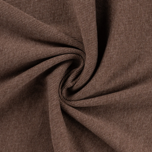 [QT-RS0368-580] Boordstof 2/1 Rib Brown Melange