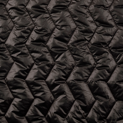 [HE-211978-5001] Matelassé Zigzagpatroon Black