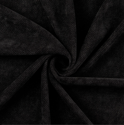 [HE-211072-5001] Velvet Jersey Twill Black