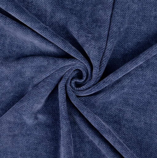 [HE-211072-5026] Velvet Jersey Twill Marine