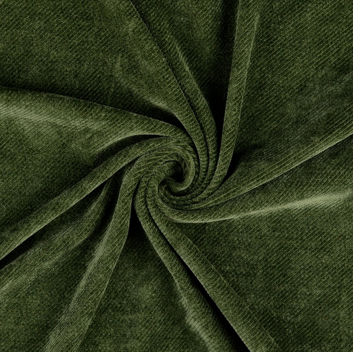 [HE-211072-7032] Velvet Jersey Twill Olive