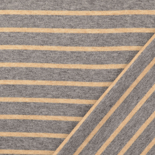 [HE-211958-0803] Jersey Jacquard Stripes Grey/Beige
