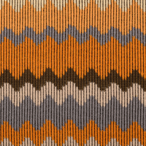 [HE-211988-5007] Dikke Jersey Zigzag Orange/Grey