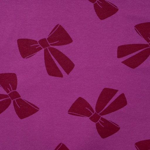 [QT-K22001-170] Jogging Print Bows Fuchsia