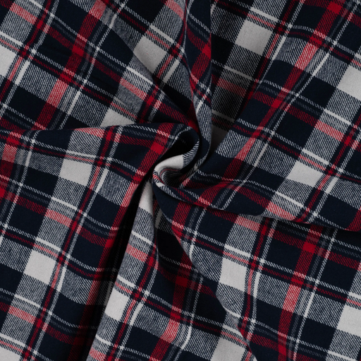 [QT-K48114-150] Flanel Tartan Marine/Red
