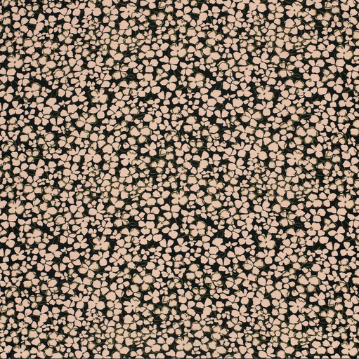 [NO-24069-069] Viscose/Nylon Small Flower Light Rose/Black