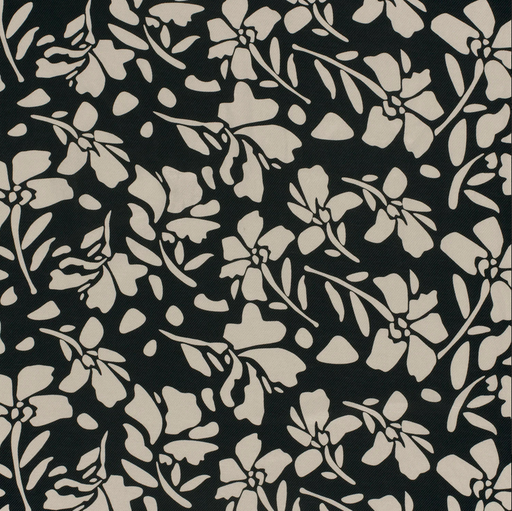 [NO-24085-069] Jersey Visco/Nylon Moderne Bloem Black