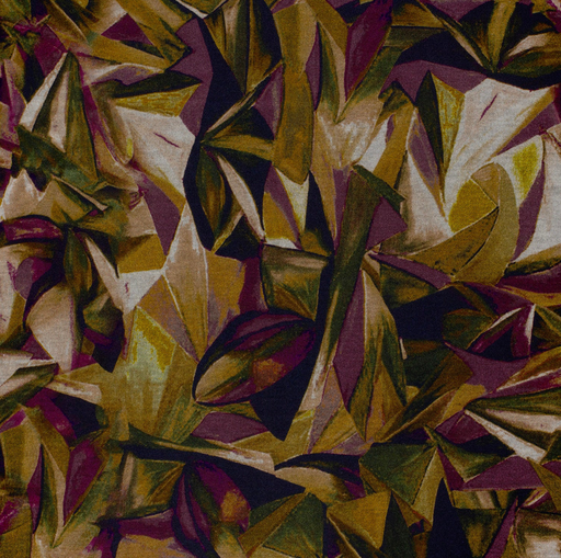 [NO-24107-034] Dubbeljersey Coloured Figures Ochre