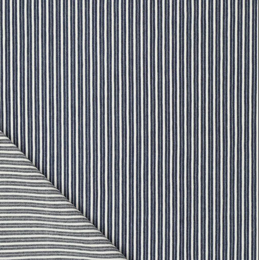 [KI-0950-060] Unregular Denim Stripe Dark Blue