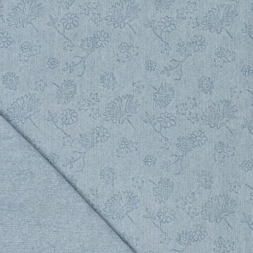 [KI-21741-690] Embossed Jeans 9.5 OZ Light Blue