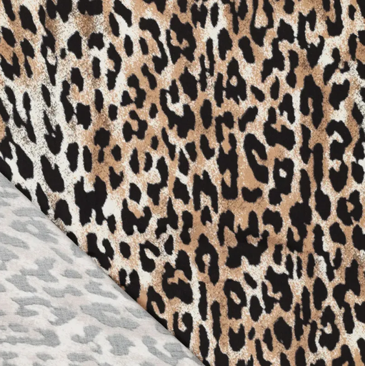 [KI-22290-021] Viscose Satin Stretch Animal
