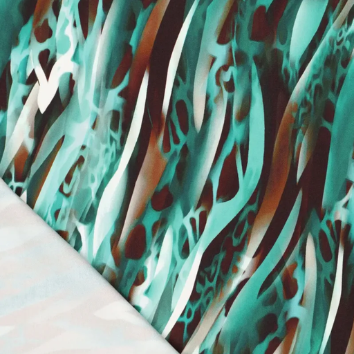 [KI-22310-670] Heavy Viscose Satin Stretch Lynx Petrol