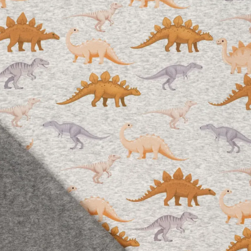 [KI-22387-960] Alpenfleece digital Dino's Light Grey