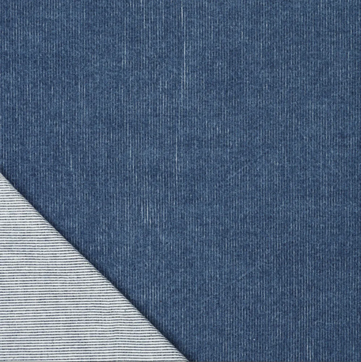 [KI-90062-053] Stretch Indigo Corduroy Washed Mid Blue