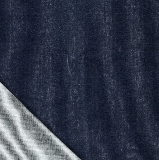 [KI-90062-060] Stretch Indigo Corduroy Washed Dark Blue