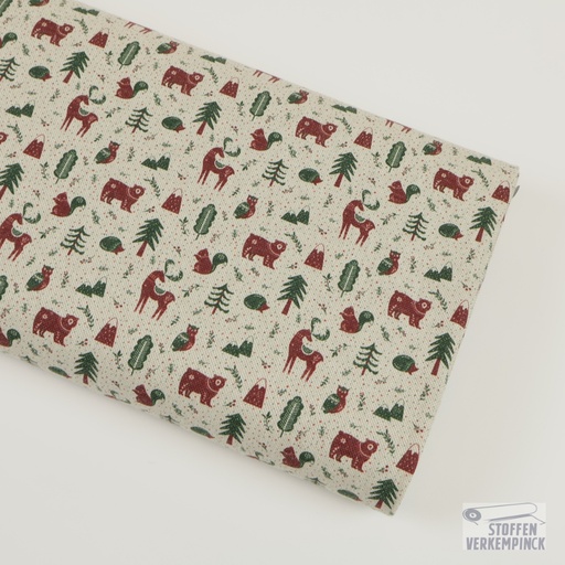 [MC-POPBWO000-7001] Kerstfiguurtjes Katoen Linnenlook