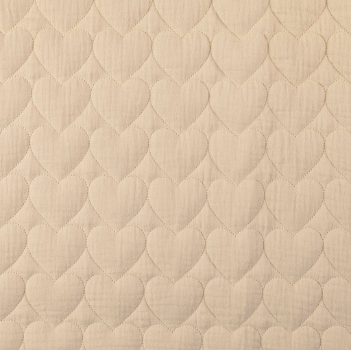 [HE-212010-5005] Matelassé Tetra Broderie Heart Sand