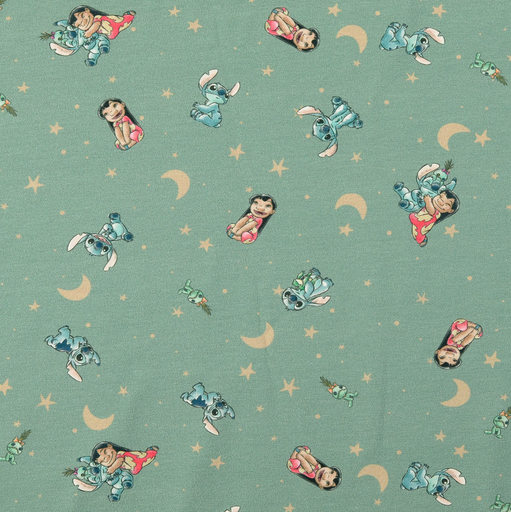 [HE-212286-0002] Jersey Digital Print Lilo & Stitch Soft Green