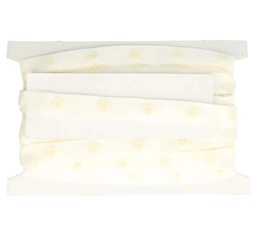 [DBF-12106-25-089] Drukkertjes band 25mm Offwhite