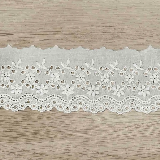 [DBF-30004080] Broderiekant 73mm wit 