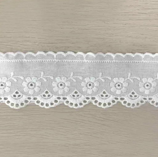 [DBF-30004926] Broderiekant 50mm wit