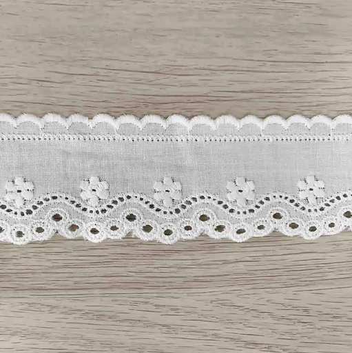 [DBF-30004928] Broderiekant 47mm wit