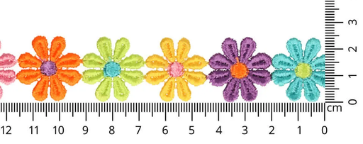 [DBF-E815-M-6] Etskant gekleurde bloemen