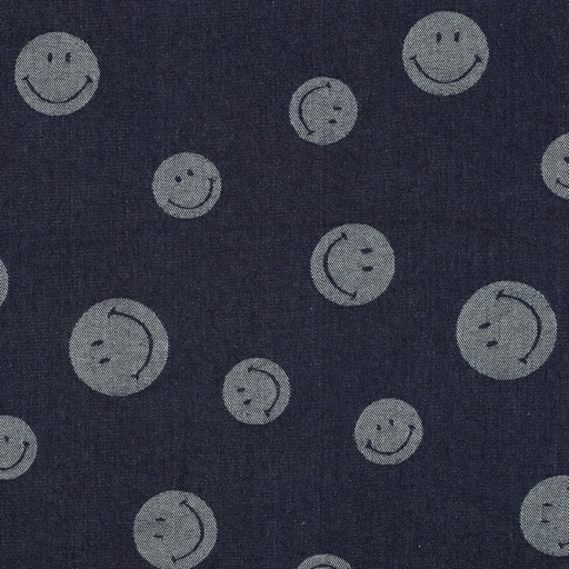 [VE-03865-001] Denim Jacquard Smileys