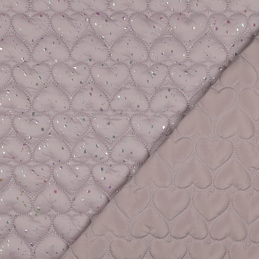 [VE-03888-001] Matelassé Foil Hearts Dark Powder