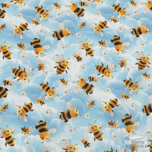 [VER-TREND HOP DAIBEE A-2] Katoen Daisey/Bee Skyblue